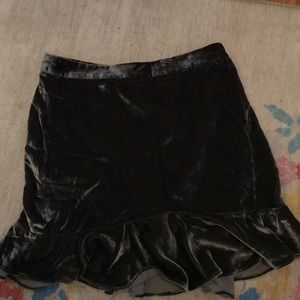 Madewell velvet skirt with ruffles